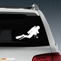 Наклейка на авто - Дайвинг